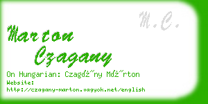 marton czagany business card